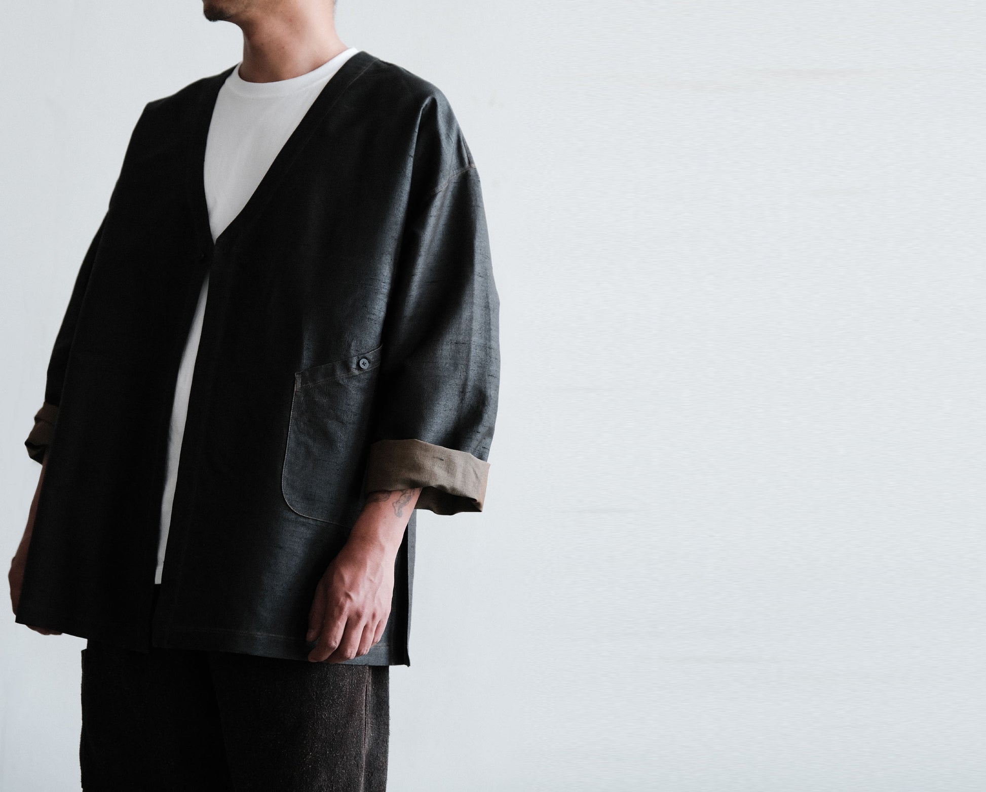 edoa Dupioni Mud Silk Jacket 