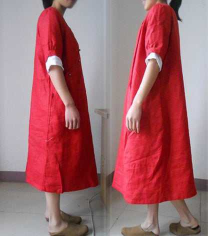 edoa Kimono Style Linen Blouse
