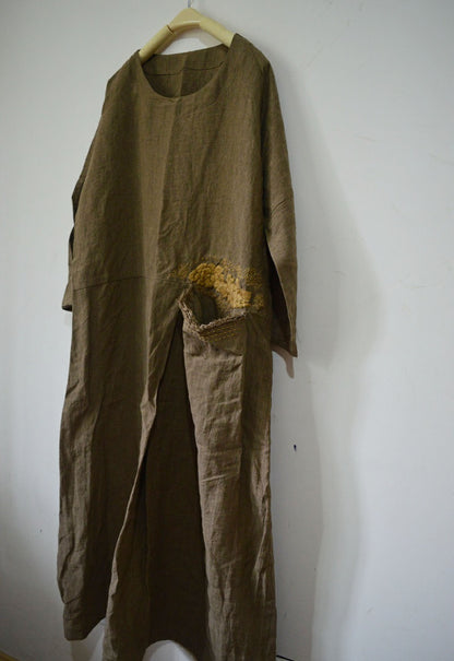 edoa Stone-washed Linen Dress 