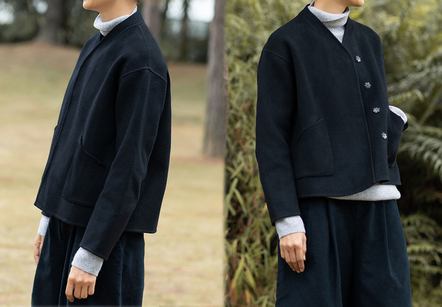 edoa Double Faced Alpaca Wool Jacket
