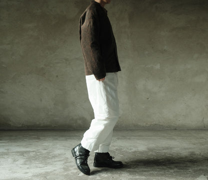 edoa Mud Tussah Silk Jacquard Padded Hanfu Jacket 