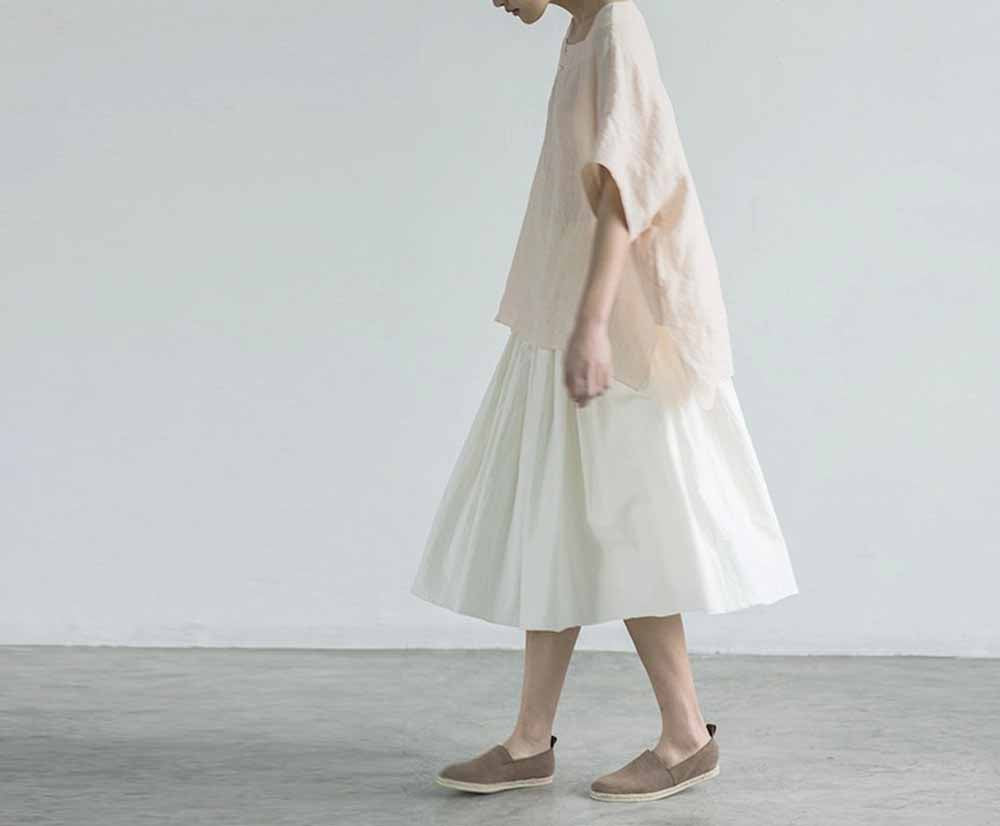 edoa Oversized Linen Summer Top