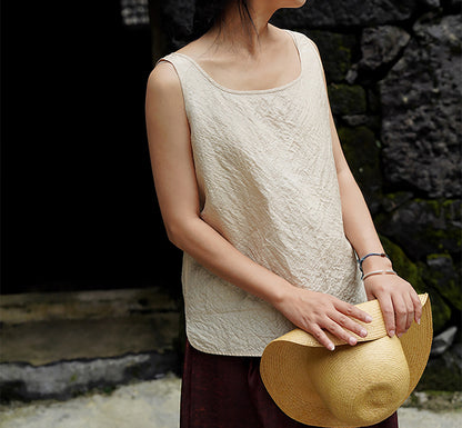edoa Tusssh Silk Square-neck Tank Top 