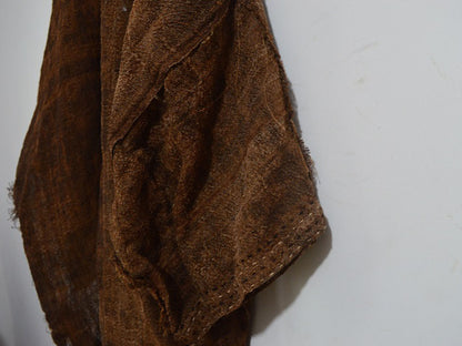 Loose Fitting Plant Dyed Hand Woven Linen Cardigan Jacket ja0062 A858