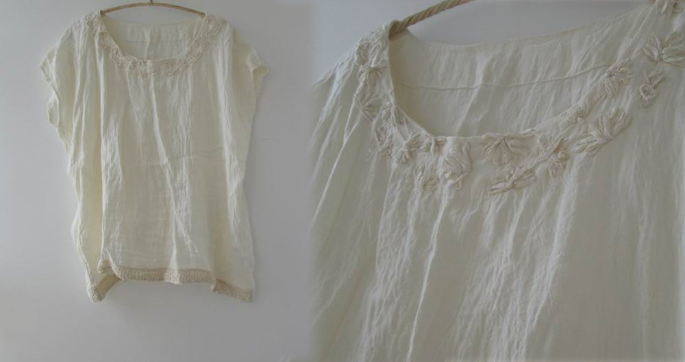 edoa Hand Embroidered Neckline Blouse