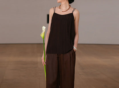 edoa  Mud Silk Slips Top