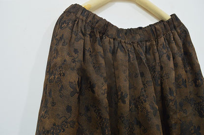 Reversible Mud Silk Jacquard Wide-leg Pants pa0072 X180