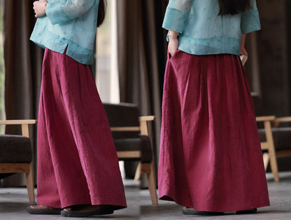 edoa Cracked Mud Silk Pleated Skirt