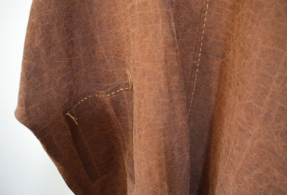 Reversible Cracked Mud Silk Tunic Top to0181 A538