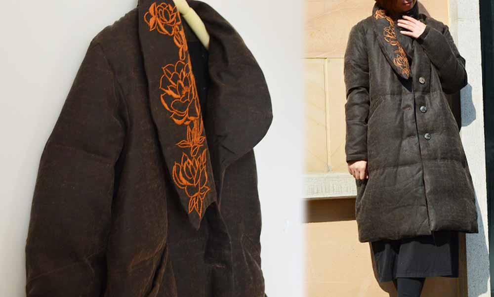 edoa Mud Silk Down Coat