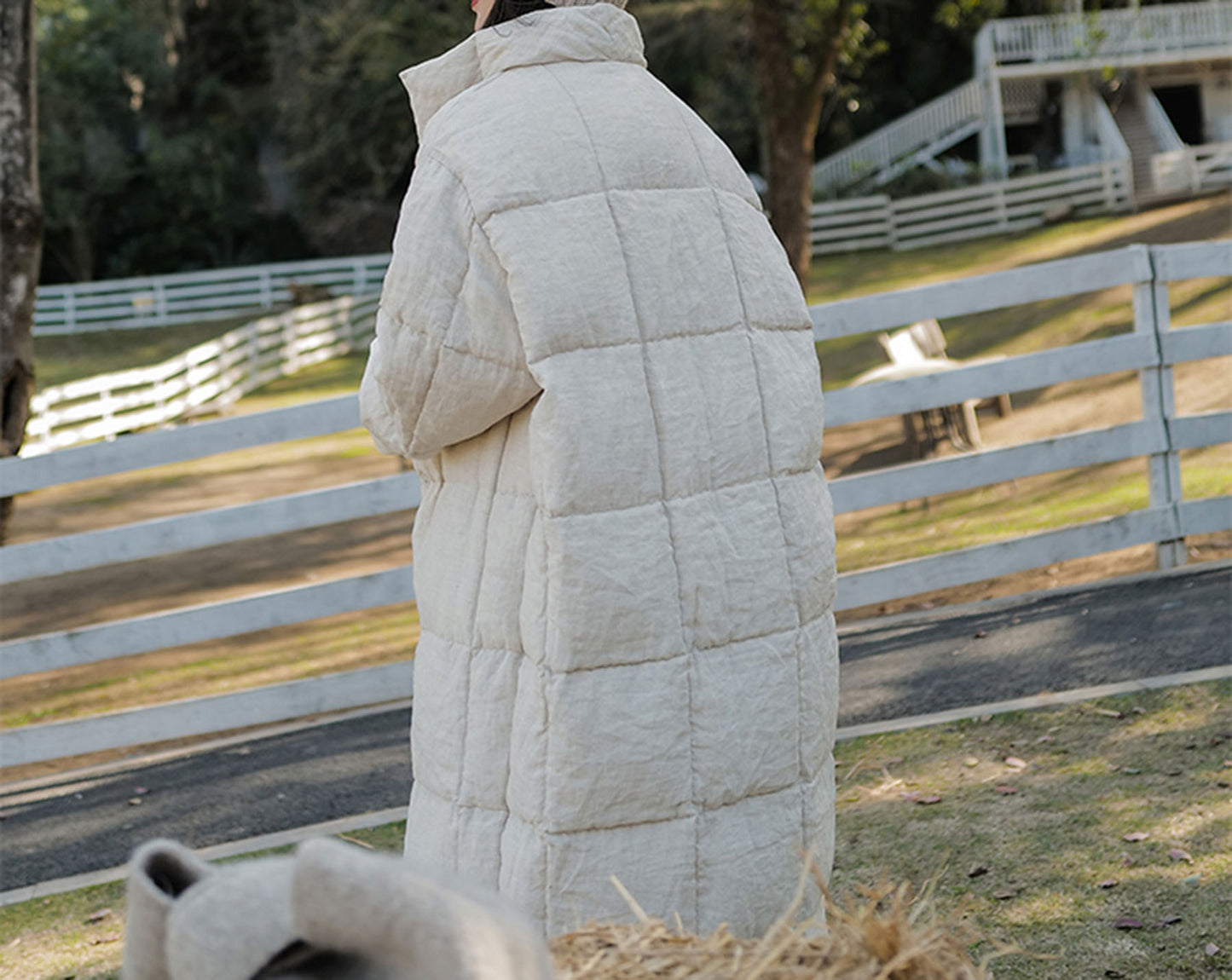 edoa Reversible Winter Linen Down Coat 