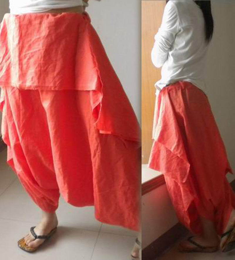 edoa Slouchy Fit Linen Harem Pants