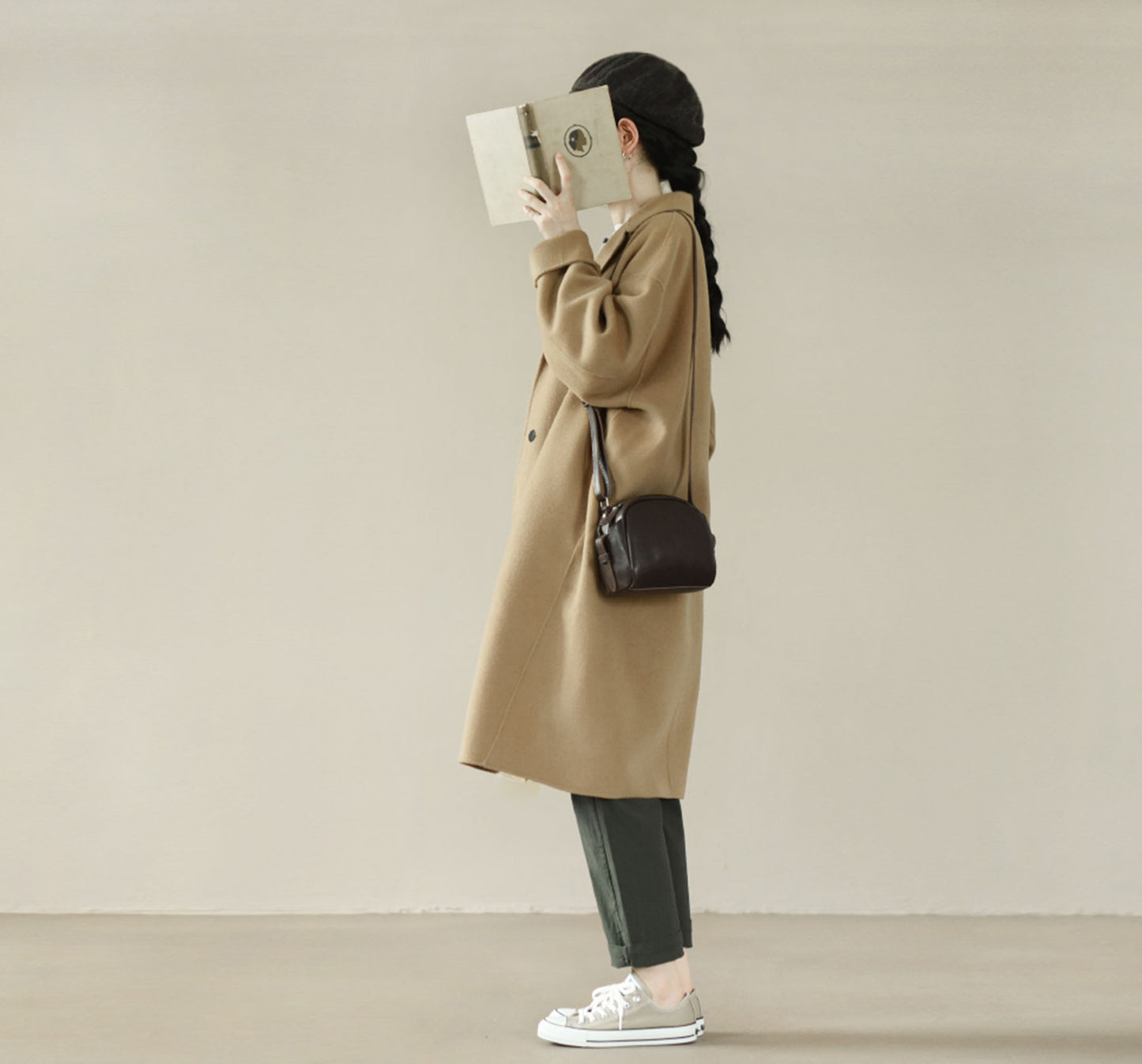 edoa Oversized Double-faced Wool Coat 