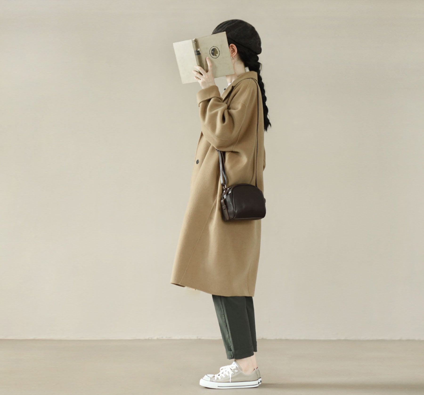 edoa Oversized Double-faced Wool Coat 