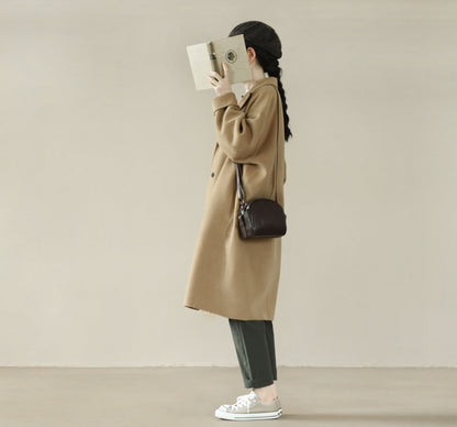 edoa Oversized Double-faced Wool Coat 