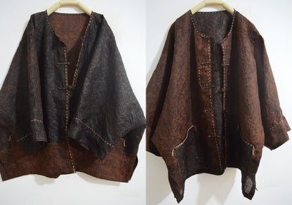 Reversible Mud Silk Organza Chinese Jacket ja0037 X281