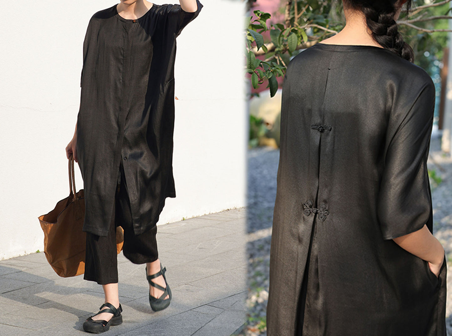 edoa Mud Silk Button Down Shirt 