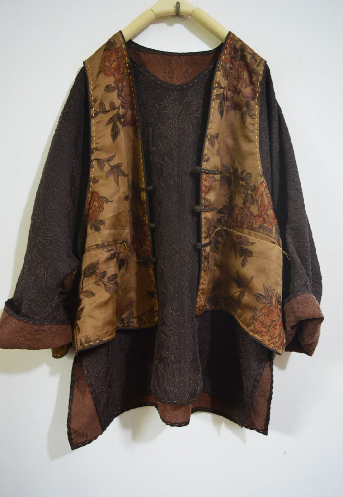edoa Reversible Mud Silk Cloque Top