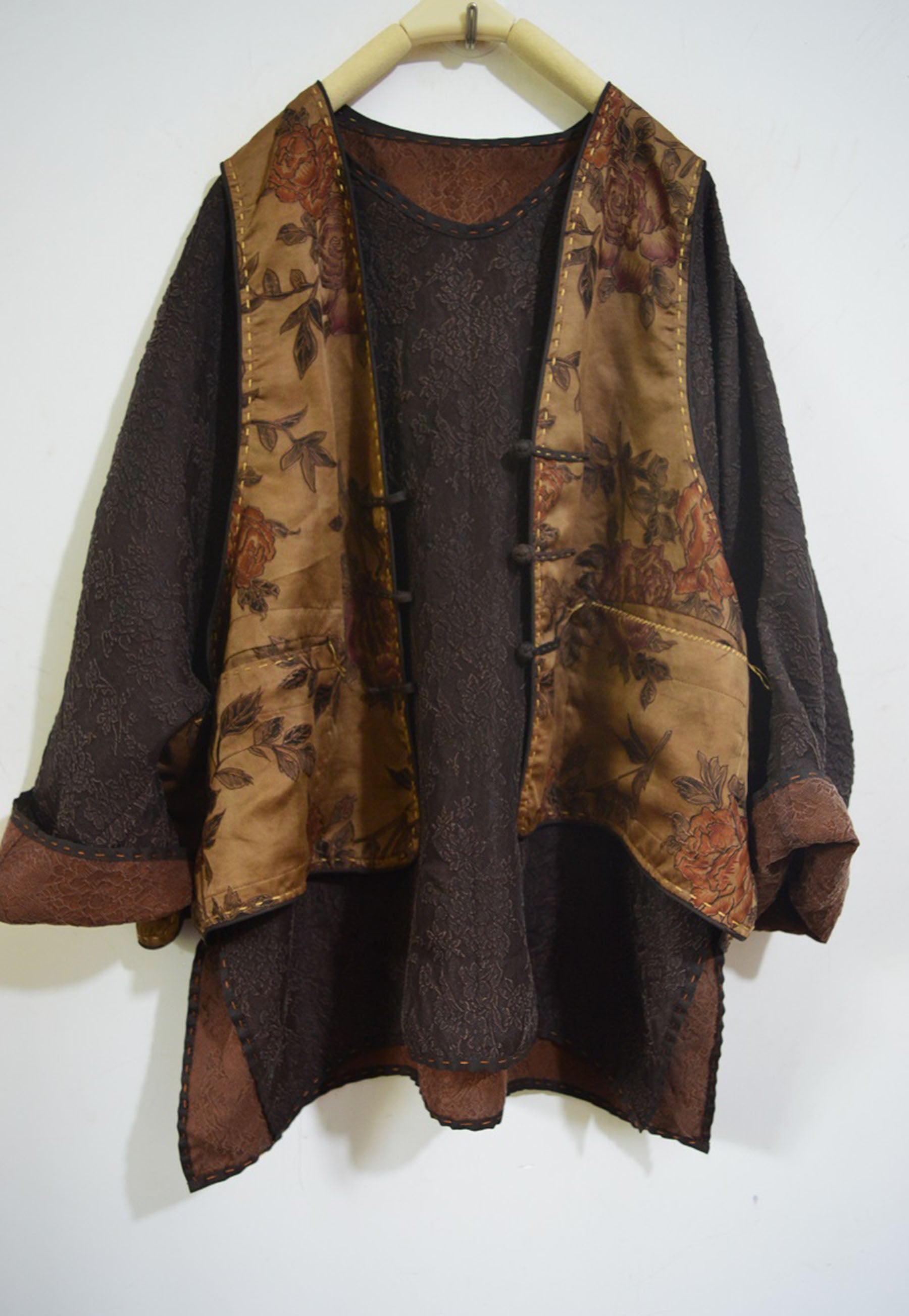 edoa Reversible Mud Silk Cloque Top