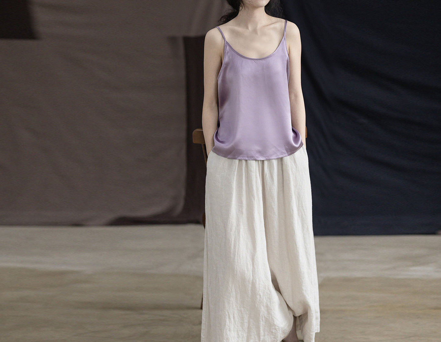 edoa Silk Satin Camisole Top