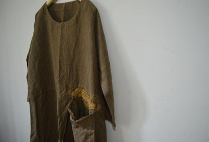 edoa Stone-washed Linen Dress 