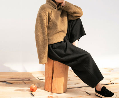 edoa Sherpa Fleece Short Chinese Style Coat 