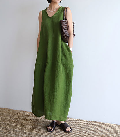 edoa Relaxed Sleeveless Cocoon Dress 