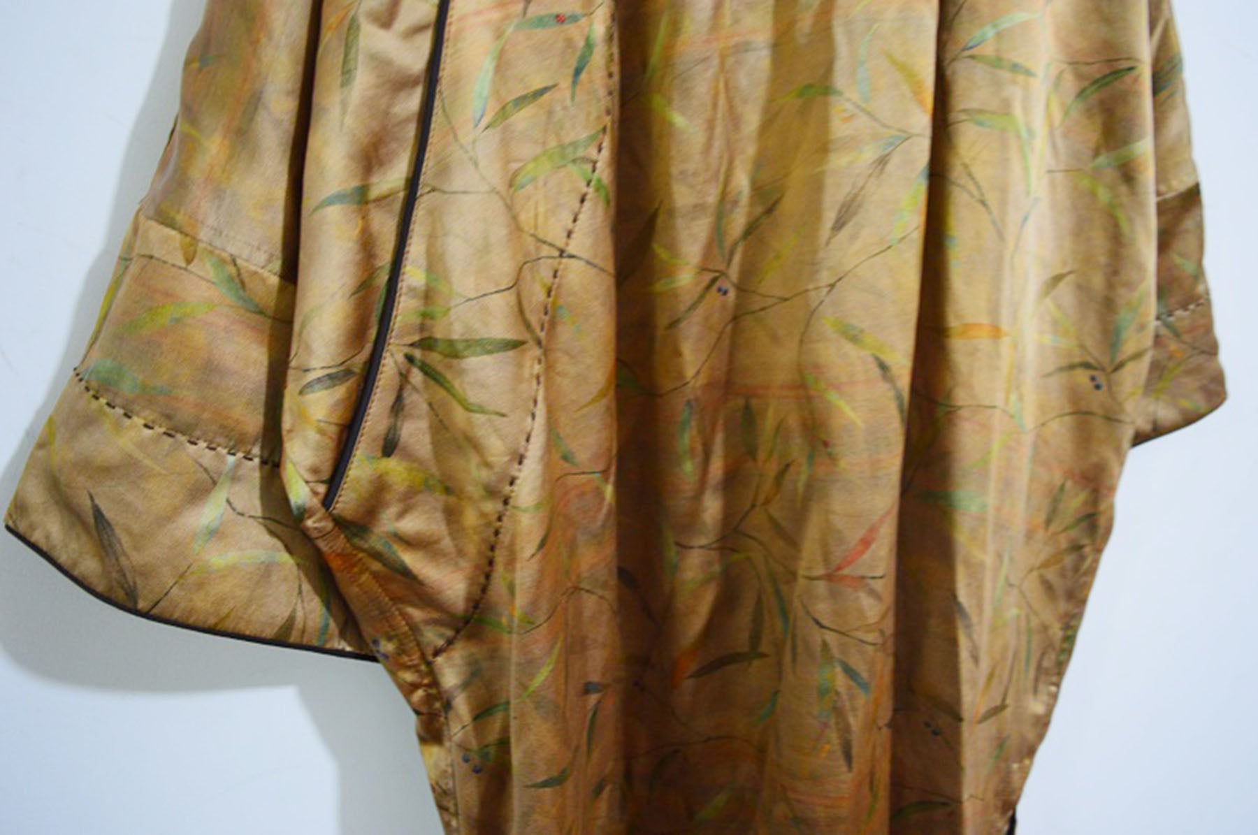 edoa Super Loose Printed Mud Silk Charmeuse Qipao 