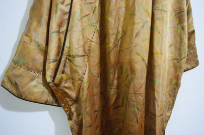 edoa Super Loose Printed Mud Silk Charmeuse Qipao 