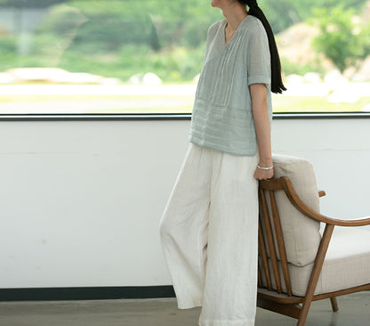High Counted Ramie Shirt to0136 E035