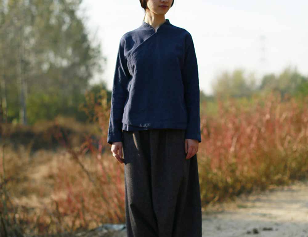 edoa Washed Ramie Linen Top