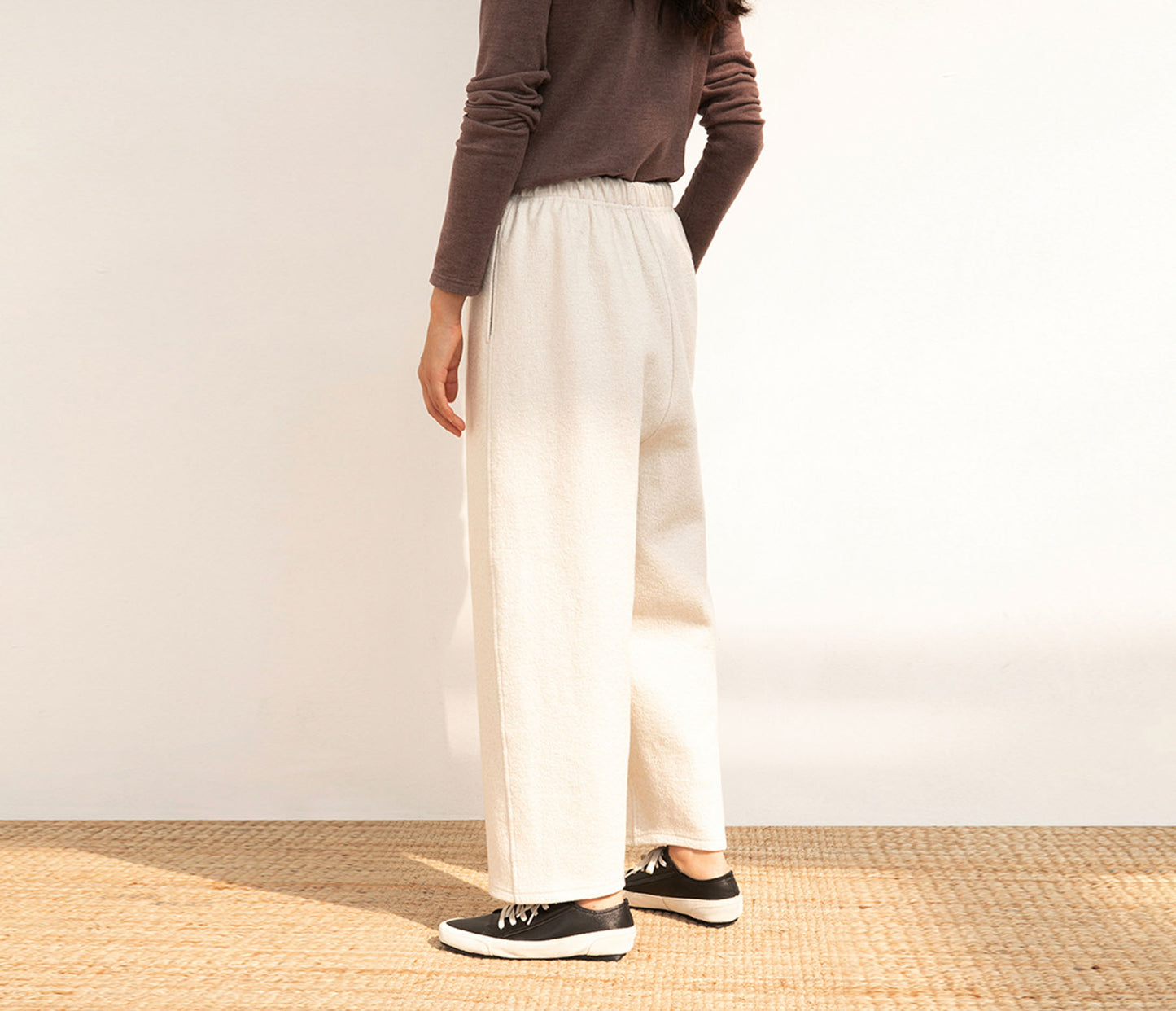 edoa Wool Cotton Blend Crop Pants