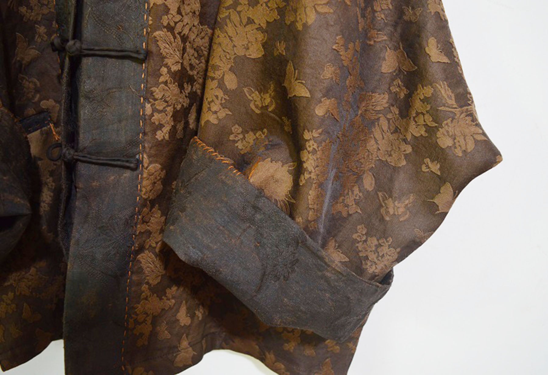 edoa Plant Dyed Silk Jacquard Chinese Jacket