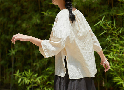edoa Minimalist Tussah Silk Top