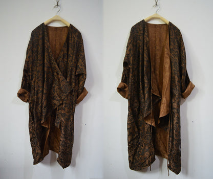 Reversible Mud Silk Tie Cardigan Jacket ja0052 A180