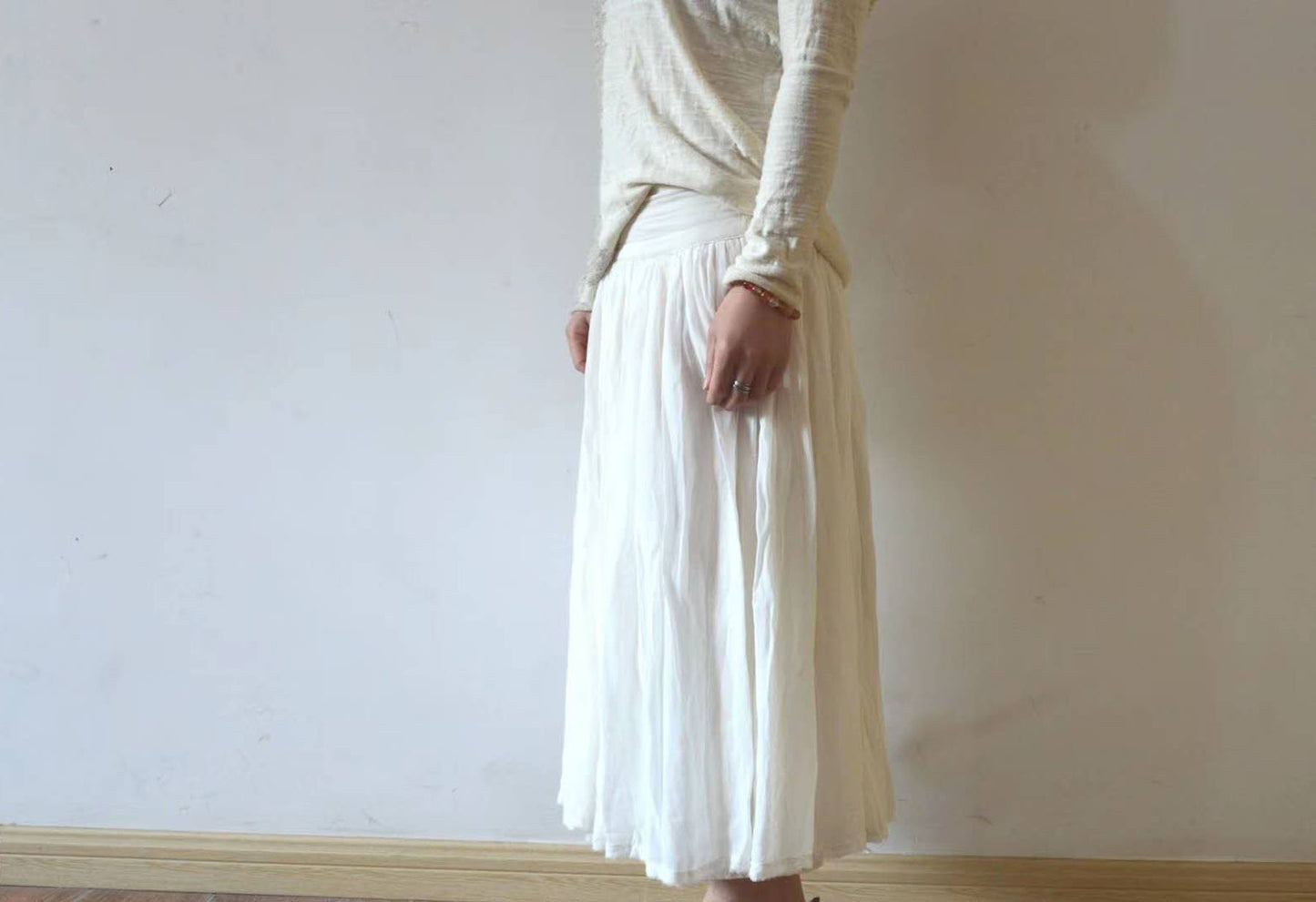 edoa Pure Silk Crepe Skirt
