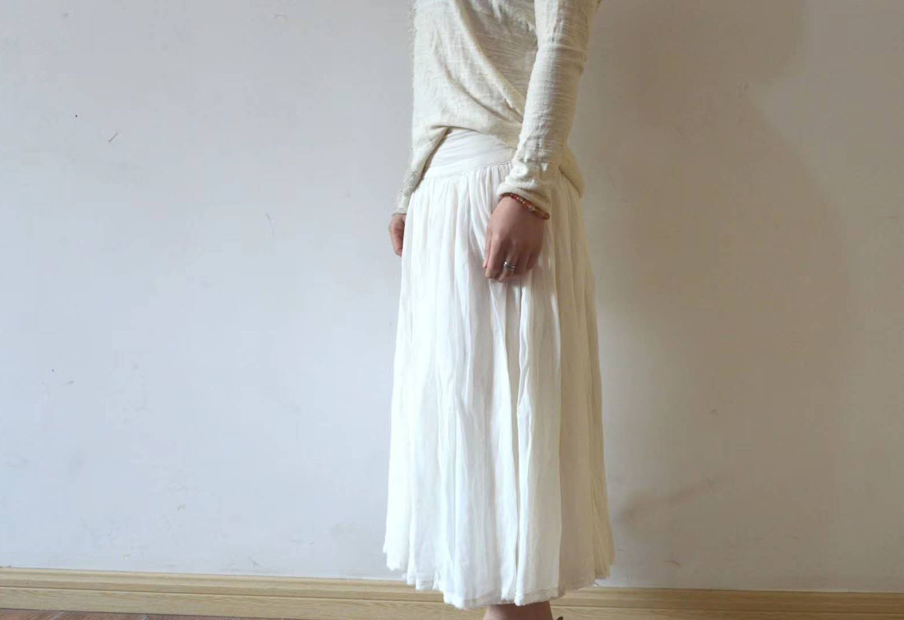 edoa Pure Silk Crepe Skirt