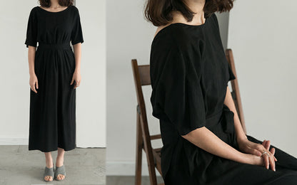 edoa Heavy Weight Linen Tea Dress