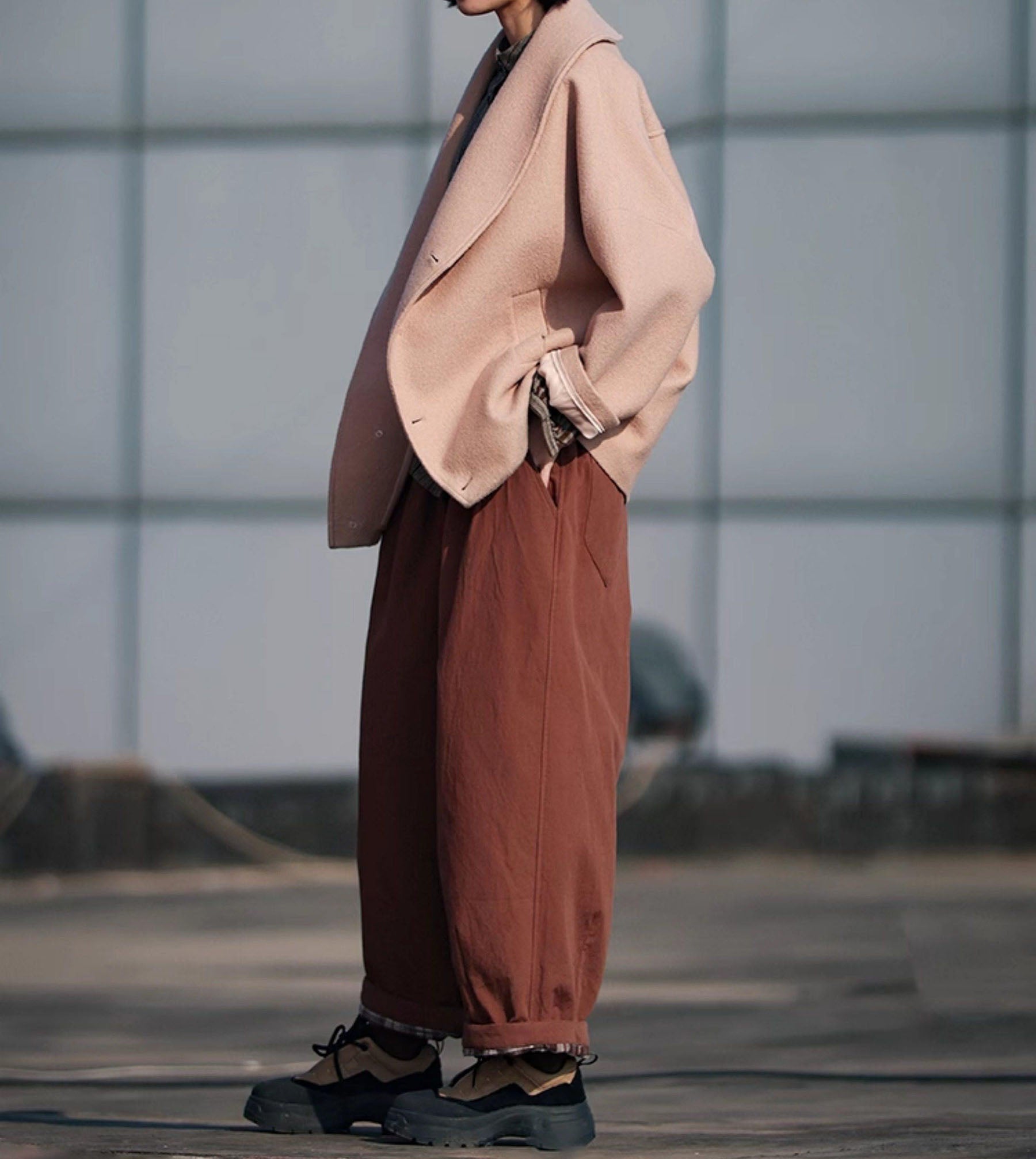 edoa Shawl Collar Slouch Coat 
