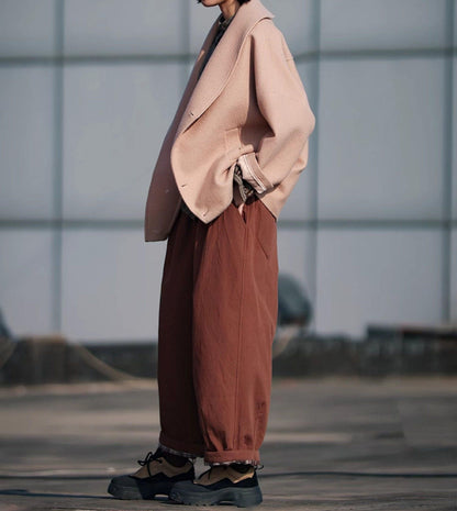 edoa Shawl Collar Slouch Coat 