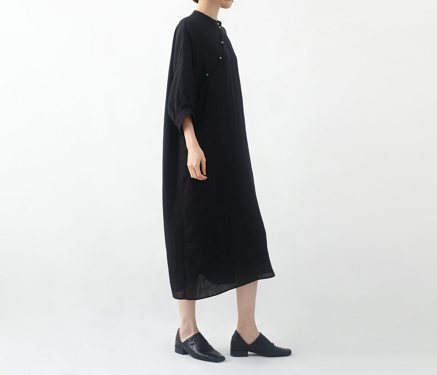 edoa Loose Fitting Linen Modified Dress