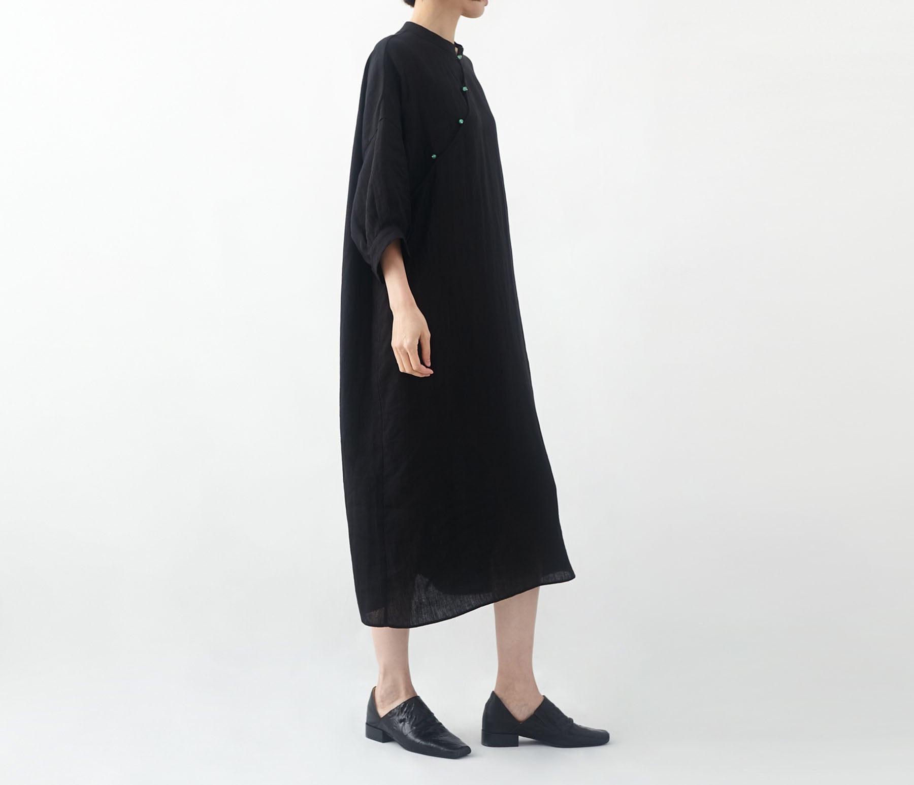 edoa Loose Fitting Linen Modified Dress