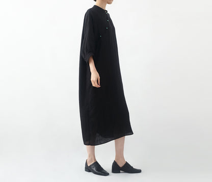 edoa Loose Fitting Linen Modified Dress