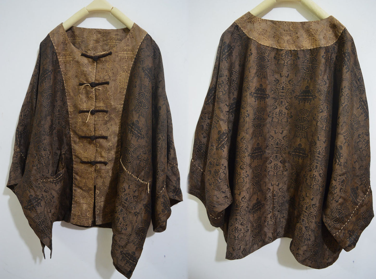 Mud Silk Cotton Blend Chinese Jacket ja0049 A763