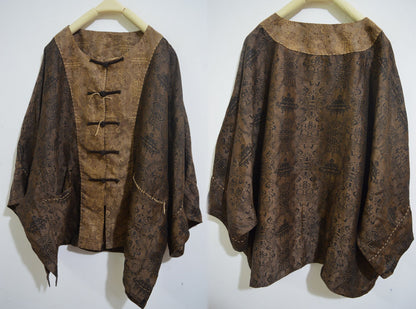 Mud Silk Cotton Blend Chinese Jacket ja0049 A763
