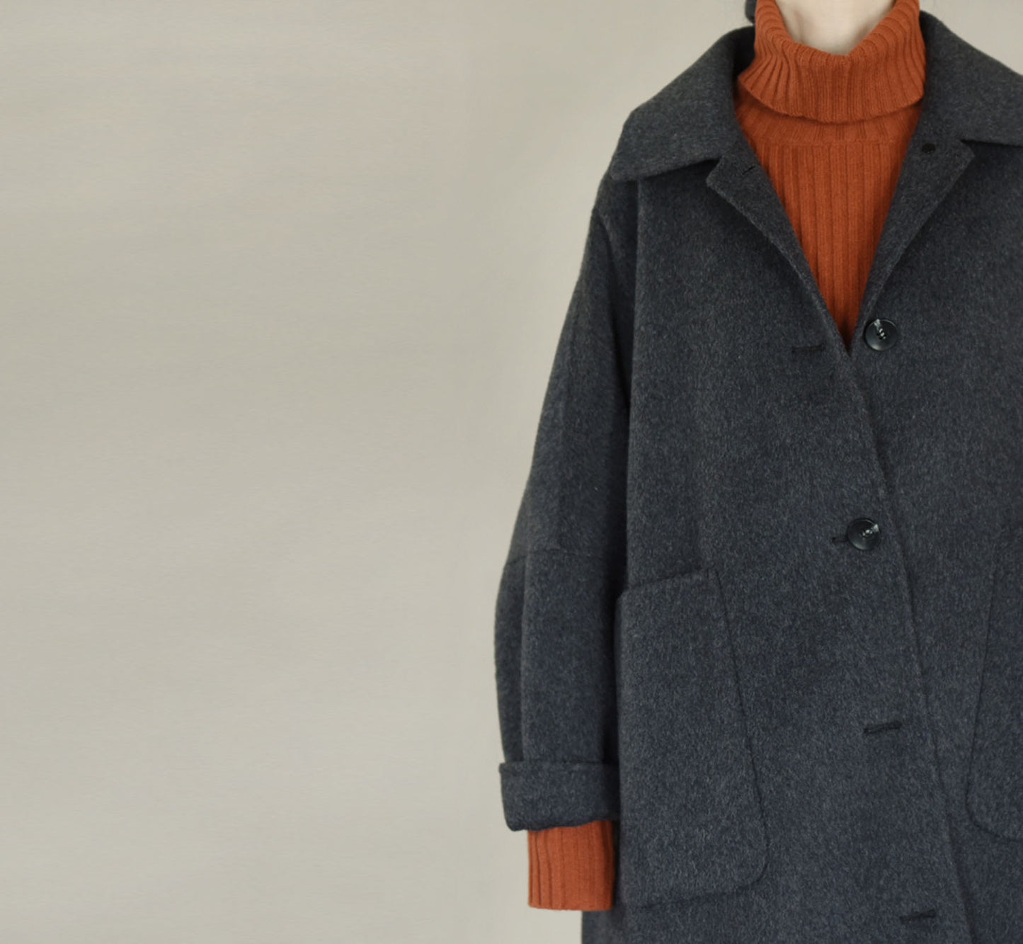 edoa Oversized Doubl Face Wool Coat 