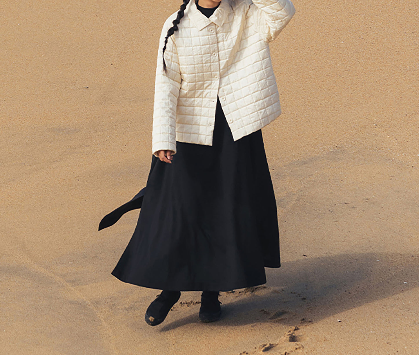 edoa Tussah Silk Padded Overshirt