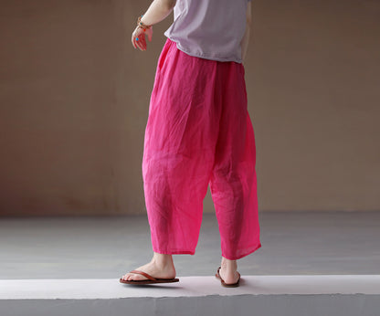 edoa High Counted Ramie Crop Pants