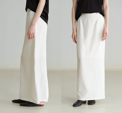 edoa Dry Silk Maxi Pen Skirt