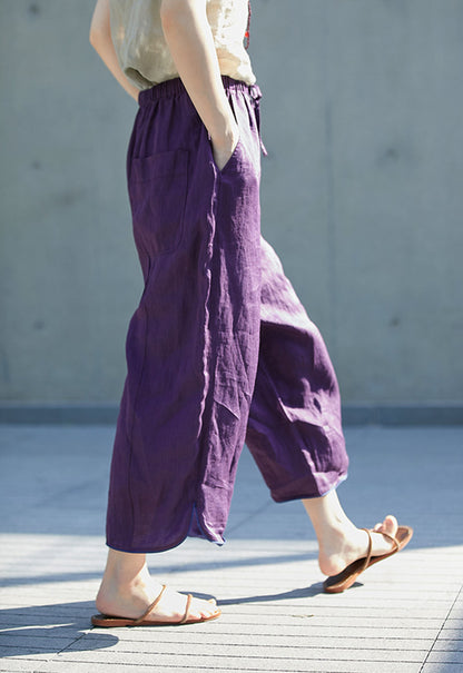 edoa High Counted Ramie Crop Pants